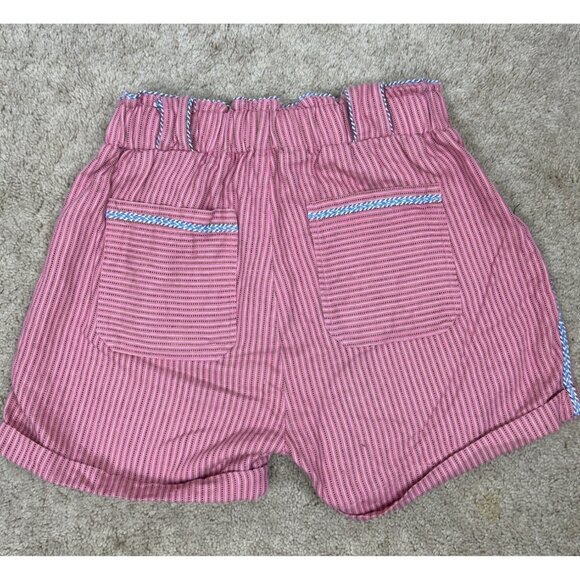 Scotch & Soda Pink Striped Downtown Surf Shorts with Shell Charm Size 2 - Picture 8 of 11